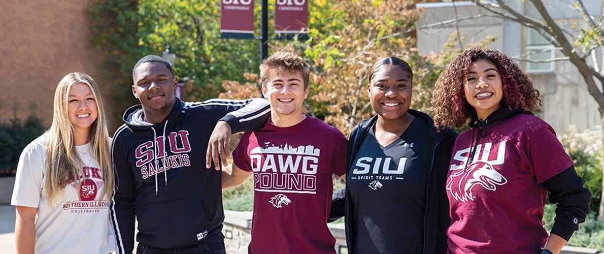 SIU Students happy together on campus
